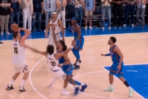 雷霆VS掘金裁判报告:无任何错判和漏判 杰林关键送3+1犯法无误 配图