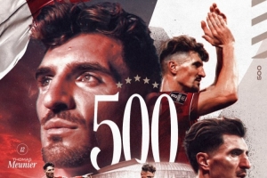 里程碑达成！托马斯·穆尼耶职业生涯出场数达到500场 配图