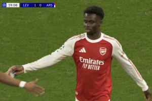 棍哥上来冲一冲！萨卡第60分钟被换下场，马杜埃凯替补登场 配图