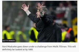 有争议!BBC谈阿森纳绝平:马杜埃凯几乎没被接触 但点球判罚不变 配图