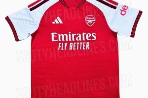 阿森纳新赛季主场球衣谍照：两种红色增加层次 领口袖口体现细节 配图