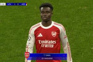 状态糟糕！萨卡本场数据：0球0助0射正，0关键传球 配图