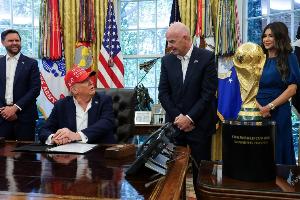 记者：因凡蒂诺不敢表态是失职 美国无法保障安全就不配办世界杯 配图