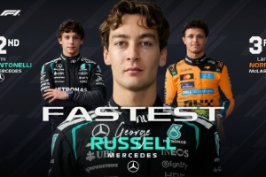 F1中国站练习赛成绩:梅赛德斯包揽前二 迈凯伦三四 法拉利五六 配图