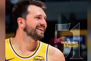 詹姆斯转发里程碑:东契奇湖人生涯新高51分 里夫斯生涯5000分 配图