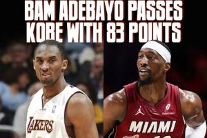 名记:因为阿德巴约超越了一名英年早逝的传奇 这才让事情闹大 配图