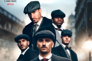 马竞发布浴血黑帮主题海报：格列兹曼、瑟尔洛特、卢克曼出镜 配图