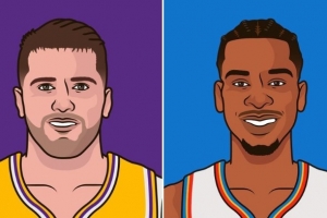 湖媒:本季卢卡32.8+8.5助+36胜 SGA31.8+6.6助+44胜 谁是MVP? 配图