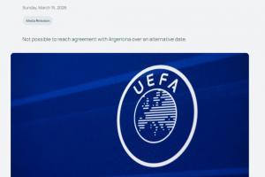 欧足联官方：3个替代方案均被阿足协拒绝，后者提议世界杯后举办 配图