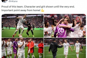 凯恩社媒晒照:为球队感到骄傲,我们坚持到了最后一刻! 配图