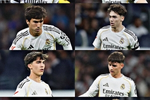 上次有7名皇马青训同时登场还在2005年，劳尔、古蒂、卡西等在列 配图