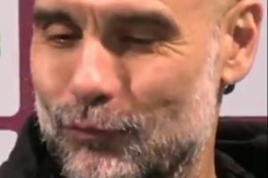 哈兰德隐私部位是否受伤?瓜帅露迷之笑容:希望他妻子今晚能开心 配图