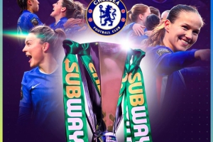 切尔西女足战胜曼联连续两年夺联赛杯冠军，劳伦·詹姆斯首开纪录 配图