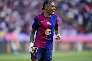 本赛季西甲8人上演帽子戏法，其中包括拉菲尼亚4人来自巴萨 配图