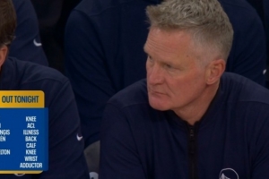 不忍直视！勇士本场对阵尼克斯 大小库里&巴特勒&追梦等8人缺席 配图