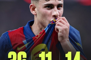 新晋1亿欧元先生!本赛季,费尔明26次首发打进11球14助参与25球 配图