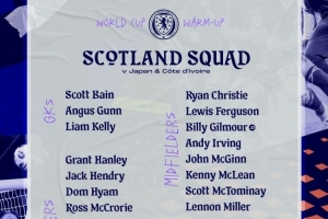 将战日本队，苏格兰队最新一期名单：罗伯逊、小麦、吉尔莫领衔 配图