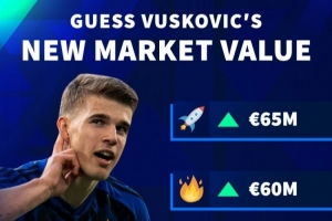 武什科维奇德转身价确定上涨:最高6500万欧,最低5000万欧 配图