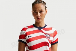 美国队2026世界杯主客场球衣:充满星条旗设计元素 配图