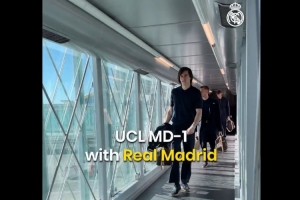 皇马官推晒曼市第一天:出发→抵达→赛前发布会→赛前训练 配图