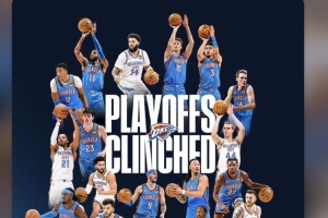 躺进季后赛！杰伦威赛后发海报自嘲：除了在场边加油 我啥也没干 配图