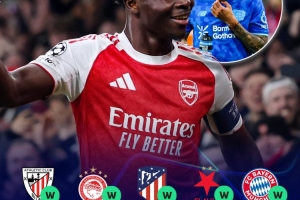 10战9胜！阿森纳成为本赛季欧冠赛场唯一一支仍未输球的球队 配图