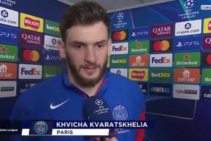 克瓦拉茨赫利亚：巴黎能卫冕欧冠，11场参与11球不止是我的功劳 配图