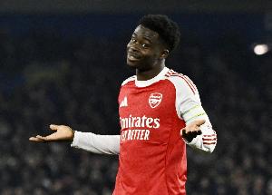 单场欧冠淘汰赛5射门+5关键传球,萨卡是自03/04赛季阿森纳首人 配图