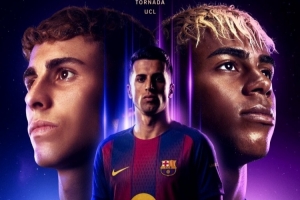 巴萨vs纽卡次回合海报：亚马尔、费尔明、坎塞洛、丹·伯恩出镜 配图