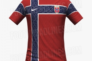 挪威主客场球衣谍照:主场经典红色搭配国旗元素 客场全黑 配图