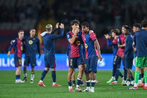 仅两名球员出战至少10场欧冠淘汰赛比赛，分别为亚马尔和库巴西 配图