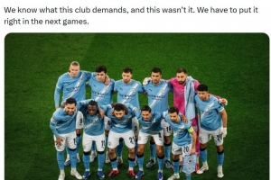 哈兰德社媒鼓励球队:我们没有达到球队目标,之后必须做得更好 配图