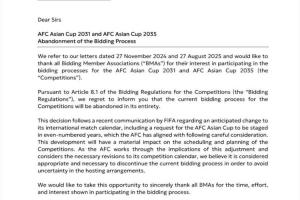 大变动!亚足联:同意FIFA将亚洲杯改至偶数年举办,终止现有申办 配图