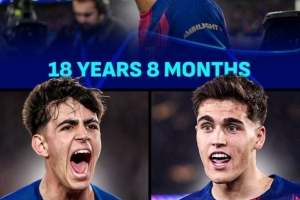 亚马尔+贝尔纳尔+库巴西，巴萨三名U19球员欧冠淘汰赛首发创纪录 配图