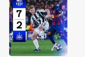 自闭了!纽卡官方X下半场变报分机器:被进了..又进了..结束了 配图