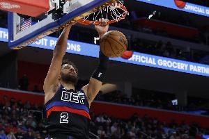 场均24.5分5.6板9.9助！活塞客战奇才 坎宁安因左背部挫伤缺阵 配图