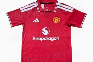 曼联2026-27主场球衣谍照:致敬上世纪70年代经典设计 配图