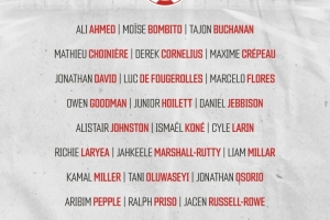 加拿大国家队名单:戴维、布坎南在列,阿方索·戴维斯缺席 配图