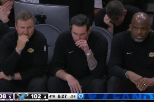 亏死了！雷迪克挑战球权 结果判了艾顿犯规送了热火两罚！ 配图