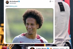 费迪南德社媒晒自己爆炸头照片调侃约罗：喜欢这个发型 配图