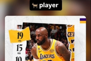 19+15+10!拉拉维亚转发詹姆斯三双数据海报:GOAT 配图