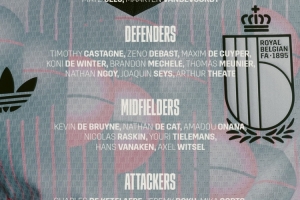 比利时队名单：德布劳内、卢卡库、多库、奥蓬达、特罗萨德在列 配图