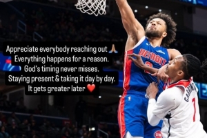 坎宁安致谢:凡事皆有其因由 上帝的安排总是恰到好处 归来会更强 配图