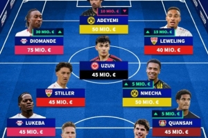 德甲无拜仁球员最贵阵：多特4人 宽萨、迪奥曼德、武什科维奇在列 配图