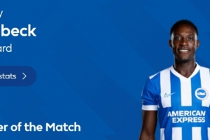 梅开二度!英超官方:35岁维尔贝克当选布莱顿2-1利物浦全场最佳 配图