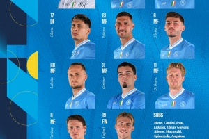 卡利亚里VS那不勒斯首发：德布劳内、麦克托米奈出战，卢卡库替补 配图