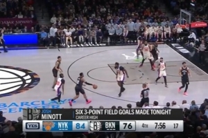 神准！米诺特外线开火三分再中 已射落6记三分创个人生涯新高 配图