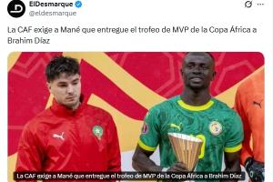 真实性存疑!网传非洲足联要马内归还非洲MVP奖杯,想颁给迪亚斯 配图