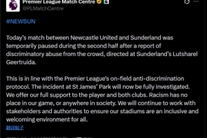 英超官方:将对桑德兰球员海特勒伊达疑似遭种族歧视一事进行调查 配图