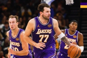 九连胜！湖人发布赢球海报：封面人物为东契奇+肯纳德 配图